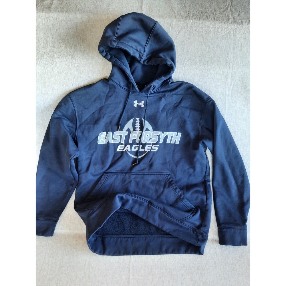 Under Armour East Forsyth Eagles Hoodie Navy Blue Small Loose Fit Athletic